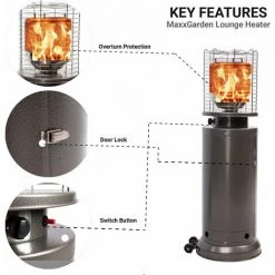 Parasol Chauffant - Max 11.000 W 60 X 59 X 140 Cm - Couverture Inclus - Anthracite - MaxxGarden - Antraciet 10 Parasol Chauffant - Max 11.000 W 60 X 59 X 140 Cm - Couverture Inclus - Anthracite - MaxxGarden - Antraciet -Chauffage d'extérieur Soldes 54009739 4