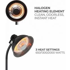 Parasol Chauffant - Chauffage De Patio Eclipse - 2.000 W - 41,5 X 230 Cm - Aluminium - Noir - MaxxGarden 11 Parasol Chauffant - Chauffage De Patio Eclipse - 2.000 W - 41,5 X 230 Cm - Aluminium - Noir - MaxxGarden -Chauffage d'extérieur Soldes 54009778 5