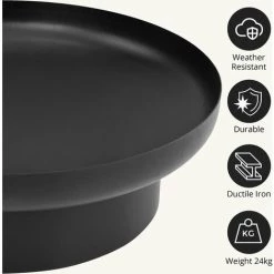 Brasero - XL - Acier - 100 Cm - Noir - MaxxGarden -Chauffage d'extérieur Soldes 54009785 3