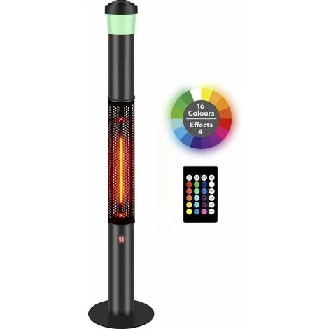 Chauffage De Terrasse 1500 W - Radiateur Sur Pied - Télécommande - Noir - MaxxGarden 3 Chauffage De Terrasse 1500 W - Radiateur Sur Pied - Télécommande - Noir - MaxxGarden