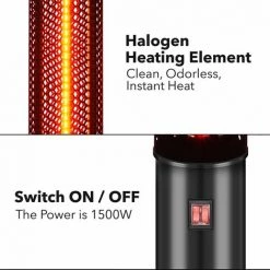 Chauffage De Terrasse 1500 W - Radiateur Sur Pied - Télécommande - Noir - MaxxGarden 10 Chauffage De Terrasse 1500 W - Radiateur Sur Pied - Télécommande - Noir - MaxxGarden -Chauffage d'extérieur Soldes 54009791 4