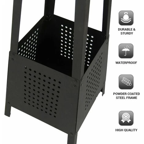 Brasero DExtérieur - Cheminée De Terrasse - 35 X 35 X 100 Cm - Noir - MaxxGarden 6 Brasero DExtérieur - Cheminée De Terrasse - 35 X 35 X 100 Cm - Noir - MaxxGarden – Image 4
