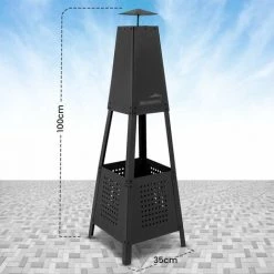 Brasero DExtérieur - Cheminée De Terrasse - 35 X 35 X 100 Cm - Noir - MaxxGarden 11 Brasero DExtérieur - Cheminée De Terrasse - 35 X 35 X 100 Cm - Noir - MaxxGarden -Chauffage d'extérieur Soldes 54009794 5
