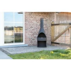 Cheminée D’Extérieur Apollo 45x45x135cm - Poêle De Jardin - Noir - MaxxGarden -Chauffage d'extérieur Soldes 54009797 4