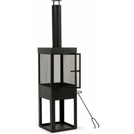 Cheminée DExtérieur - Napoli Cheminée - Avec Tisonnier - 40 X 195 Cm - Acier - Noir - MaxxGarden 3 Cheminée DExtérieur - Napoli Cheminée - Avec Tisonnier - 40 X 195 Cm - Acier - Noir - MaxxGarden