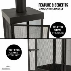 Cheminée DExtérieur - Napoli Cheminée - Avec Tisonnier - 40 X 195 Cm - Acier - Noir - MaxxGarden 9 Cheminée DExtérieur - Napoli Cheminée - Avec Tisonnier - 40 X 195 Cm - Acier - Noir - MaxxGarden -Chauffage d'extérieur Soldes 54009821 3