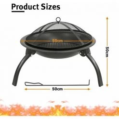 Brasero - Pliable - 56 Cm - Noir - MaxxGarden