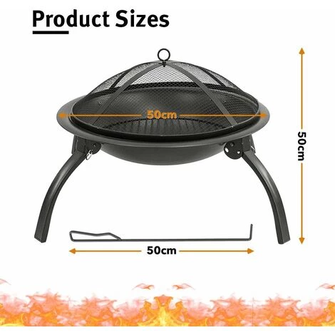 Brasero - Pliable - 56 Cm - Noir - MaxxGarden 3 Brasero - Pliable - 56 Cm - Noir - MaxxGarden