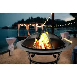 Brasero - M - Acier - 76 Cm - Noir - MaxxGarden -Chauffage d'extérieur Soldes 54009848 5