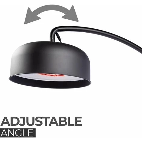 Parasol Chauffant - Design Rétro - Avec Télécommande Et Bluetooth - 245 Cm - Noir - MaxxGarden 6 Parasol Chauffant - Design Rétro - Avec Télécommande Et Bluetooth - 245 Cm - Noir - MaxxGarden – Image 4