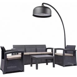 Parasol Chauffant - Design Rétro - Avec Télécommande Et Bluetooth - 245 Cm - Noir - MaxxGarden 11 Parasol Chauffant - Design Rétro - Avec Télécommande Et Bluetooth - 245 Cm - Noir - MaxxGarden -Chauffage d'extérieur Soldes 54009887 5