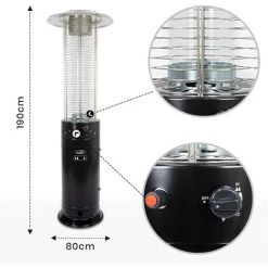 Chauffage Dextérieur Gaz 12kW - Parasol Chauffant Et Roulettes - Noir - MaxxGarden 9 Chauffage Dextérieur Gaz 12kW - Parasol Chauffant Et Roulettes - Noir - MaxxGarden -Chauffage d'extérieur Soldes 54009931 3