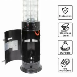 Chauffage Dextérieur Gaz 12kW - Parasol Chauffant Et Roulettes - Noir - MaxxGarden 11 Chauffage Dextérieur Gaz 12kW - Parasol Chauffant Et Roulettes - Noir - MaxxGarden -Chauffage d'extérieur Soldes 54009931 5