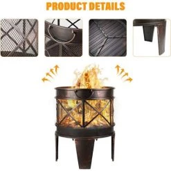 AICOK BBQ-Braséro Extérieur |Foyer De Jardin 45*42*58 Cm | Bol à Feu, Cheminée 10 AICOK BBQ-Braséro Extérieur |Foyer De Jardin 45*42*58 Cm | Bol à Feu, Cheminée -Chauffage d'extérieur Soldes 54027763 4