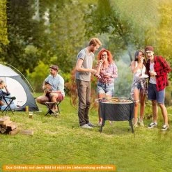 AICOK Barbecue Charbon Ø 68 Cm, Brasero Exterieur Terrasse, Foyer Barbecue Avec Tisonnier & Protection Contre Les Étincelles, Bague Extérieure Anti-brûlure, Idéal Pour Jardin / Balcon / Fête 10 AICOK Barbecue Charbon Ø 68 Cm, Brasero Exterieur Terrasse, Foyer Barbecue Avec Tisonnier & Protection Contre Les Étincelles, Bague Extérieure Anti-brûlure, Idéal Pour Jardin / Balcon / Fête -Chauffage d'extérieur Soldes 54134751 4