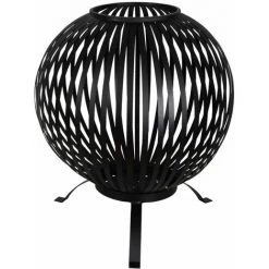 HOMMOO Esschert Design Balle A Feu Bandes Noir Acier Au Carbone FF400