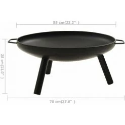 Hommoo Foyer 70x59x28 Cm Acier -Chauffage d'extérieur Soldes 54151807 5