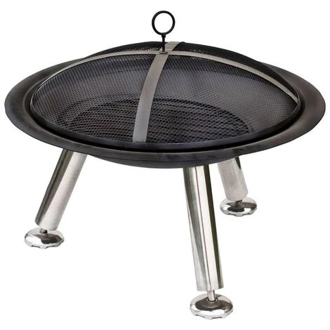 HOMMOO RedFire Vasque A Feu Chicago Noir Acier 75 Cm 85013 4 HOMMOO RedFire Vasque A Feu Chicago Noir Acier 75 Cm 85013 – Image 2