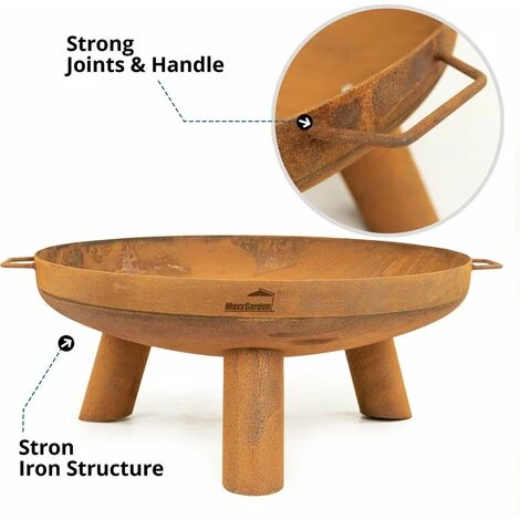 Bol De Feu - XL - Acier Corten - Ø100 Cm - Rouille - MaxxGarden 6 Bol De Feu - XL - Acier Corten - Ø100 Cm - Rouille - MaxxGarden – Image 4