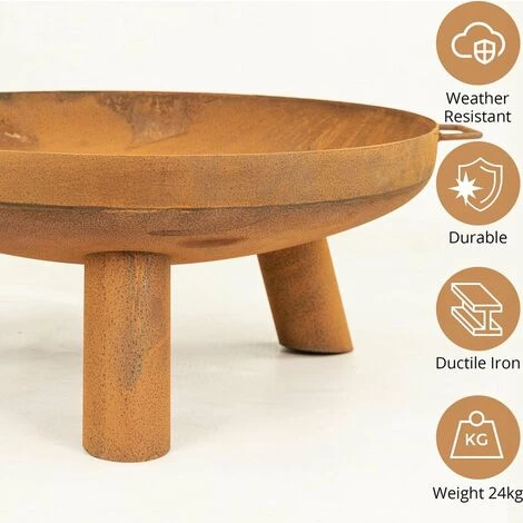 Bol De Feu - XL - Acier Corten - Ø100 Cm - Rouille - MaxxGarden 7 Bol De Feu - XL - Acier Corten - Ø100 Cm - Rouille - MaxxGarden – Image 5