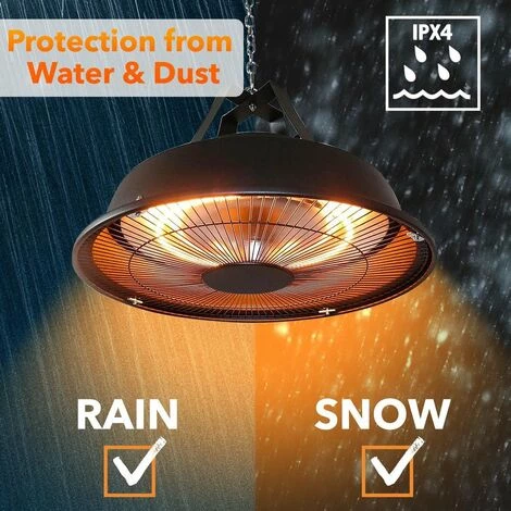 Parasol Chauffant - Chauffage Radiateur Infrarouge - 1500W - Chauffage Radiant De Plafond - Résistant Aux Intempéries - MaxxGarden 6 Parasol Chauffant - Chauffage Radiateur Infrarouge - 1500W - Chauffage Radiant De Plafond - Résistant Aux Intempéries - MaxxGarden – Image 4