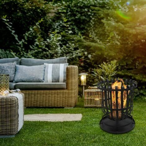 Brasero DExtérieur - Panier à Feu - Grille Du Gril Inclus - 56 X 56 X 72 Cm - Noir - MaxxGarden 4 Brasero DExtérieur - Panier à Feu - Grille Du Gril Inclus - 56 X 56 X 72 Cm - Noir - MaxxGarden – Image 2