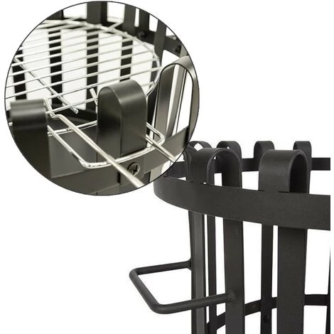 Brasero DExtérieur - Panier à Feu - Grille Du Gril Inclus - 56 X 56 X 72 Cm - Noir - MaxxGarden 5 Brasero DExtérieur - Panier à Feu - Grille Du Gril Inclus - 56 X 56 X 72 Cm - Noir - MaxxGarden – Image 3