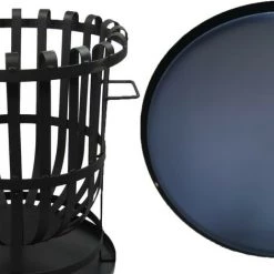 Brasero DExtérieur - Panier à Feu - Grille Du Gril Inclus - 56 X 56 X 72 Cm - Noir - MaxxGarden 11 Brasero DExtérieur - Panier à Feu - Grille Du Gril Inclus - 56 X 56 X 72 Cm - Noir - MaxxGarden -Chauffage d'extérieur Soldes 54290701 5