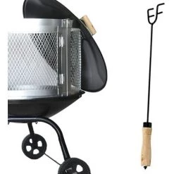 Cheminée Dextérieur - Acropole Cheminée - Mobile - 70 X 100 Cm - Brasero - Noir - MaxxGarden -Chauffage d'extérieur Soldes 54290704 5