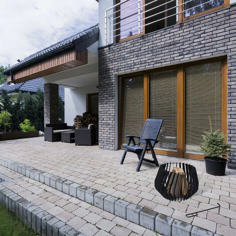 Relaxdays Braséro Rond Avec Tisonnier, En Acier, Design Moderne, H X D : Env. 40 X 60 Cm, Pour Jardin Et Terrasse, Noir 5 Relaxdays Braséro Rond Avec Tisonnier, En Acier, Design Moderne, H X D : Env. 40 X 60 Cm, Pour Jardin Et Terrasse, Noir – Image 3