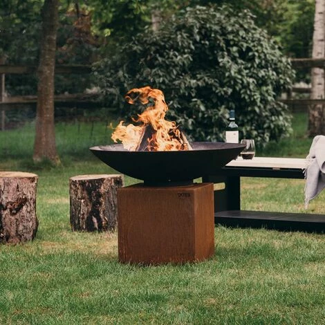 Brasero C100 - Bol à Feu OUTR Avec Socle 100 X H 62 Cm - Corten - Acier 4 Brasero C100 - Bol à Feu OUTR Avec Socle 100 X H 62 Cm - Corten - Acier – Image 2