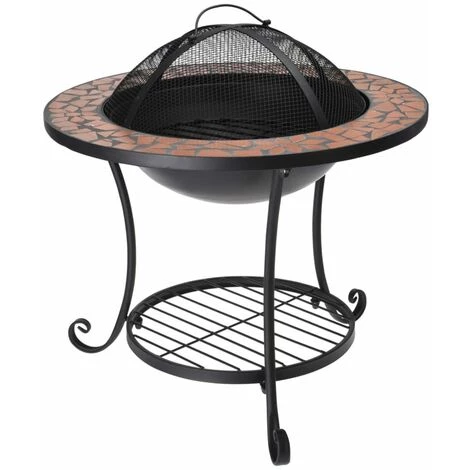 ProGarden Bol à Feu Avec Mosaïque 58x44 Cm - Noir 4 ProGarden Bol à Feu Avec Mosaïque 58x44 Cm - Noir – Image 2