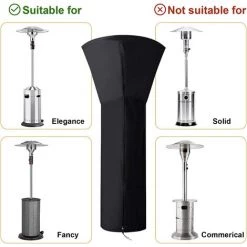 QERSTA Housse Pour Parasol Chauffant, Housses De Chauffage Extérieur Imperméable Rond Noir, Protection Parasol Chauffant Housse De Protection Pour Chauffage De Terrasse, 226x89x48 CM 11 QERSTA Housse Pour Parasol Chauffant, Housses De Chauffage Extérieur Imperméable Rond Noir, Protection Parasol Chauffant Housse De Protection Pour Chauffage De Terrasse, 226x89x48 CM -Chauffage d'extérieur Soldes 54873072 5