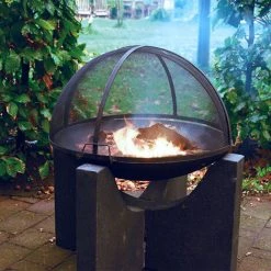 Pare Feu Brasero BBQ 60 Cm. Noir. Marque : Esschert Design. Réf. : FF103 - Noir -Chauffage d'extérieur Soldes 54893762 3