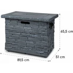 Blumfeldt Anafi Foyer à Gaz 40.000BTU/13kW Couverture Brûleur En Acier Inoxydable -Chauffage d'extérieur Soldes 55015744 2