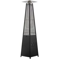 Favex - Parasol Chauffant Gaz Flamme Noir - Extérieur - Prêt à L'emploi Livré Avec Tuyau Et Détendeur - 13 Kw - 12m² - 51,5 X 57,5 X 228 Cm - Noir