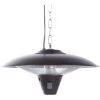 BELIANI Parasol Chauffant électrique En Aluminium Noir - Noir 1 BELIANI Parasol Chauffant électrique En Aluminium Noir - Noir -Chauffage d'extérieur Soldes 5501904 1