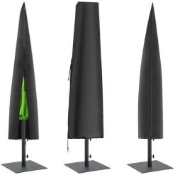 SUPERSELLER Support Et Accessoire Pour Parasol Chauffant Housse De Parapluie 420D Oxford Tissu Extérieur Jardin Patio Parapluie Couverture étanche Avec Fermeture éclair - Le Noir 9 SUPERSELLER Support Et Accessoire Pour Parasol Chauffant Housse De Parapluie 420D Oxford Tissu Extérieur Jardin Patio Parapluie Couverture étanche Avec Fermeture éclair - Le Noir -Chauffage d'extérieur Soldes 55272811 3