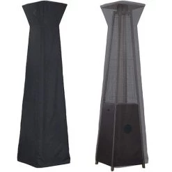 SUPERMARKET Housse Pour Parasol Chauffant En 210D Oxford Imperméable, Housse De Protection Pour Chauffage De Terrasse, Bache De Protection Pour Chauffage De Terrasse Extérieur Anti-Poussière/Vent,Superma,noir