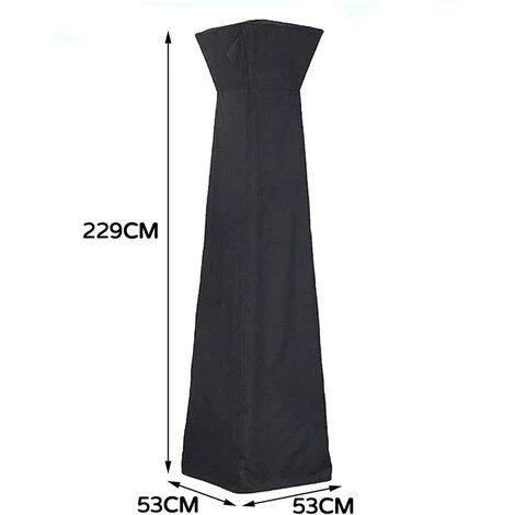 SUPERMARKET Housse Pour Parasol Chauffant En 210D Oxford Imperméable, Housse De Protection Pour Chauffage De Terrasse, Bache De Protection Pour Chauffage De Terrasse Extérieur Anti-Poussière/Vent,Superma,noir 4 SUPERMARKET Housse Pour Parasol Chauffant En 210D Oxford Imperméable, Housse De Protection Pour Chauffage De Terrasse, Bache De Protection Pour Chauffage De Terrasse Extérieur Anti-Poussière/Vent,Superma,noir – Image 2