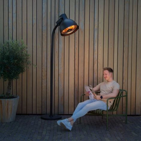 VONROC Chauffage De Terrasse 2000W - Avec Télécommande - Élément Chauffant Infrarouge Halogène - 3 Niveaux De Chaleur Différents - Vesuvio 4 VONROC Chauffage De Terrasse 2000W - Avec Télécommande - Élément Chauffant Infrarouge Halogène - 3 Niveaux De Chaleur Différents - Vesuvio – Image 2