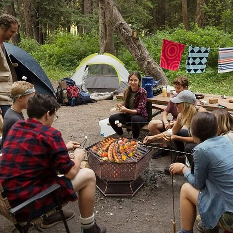 Gizcam 26" Foyer Extérieur Hexagonal Brasero De Jardin En Acier Brasero Exterieur Avec Couverture En Treillis Ignifuge Foyer De Chauffage/ Barbecue Pour Jardin, Terrasse, Patio, Arrière-Cour, Piscine 7 Gizcam 26" Foyer Extérieur Hexagonal Brasero De Jardin En Acier Brasero Exterieur Avec Couverture En Treillis Ignifuge Foyer De Chauffage/ Barbecue Pour Jardin, Terrasse, Patio, Arrière-Cour, Piscine – Image 5