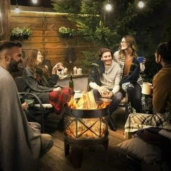 Gizcam Brasero De Jardin Ø 42 Cm Avec Poignées, Brasier Extérieur Pour Jardin, Portable Cheminée Foyer Extérieur, Multifonction Brasero Foyer, Avec Fourche, Pour Camping, Feu De Camp, Terrasse, Jardin -Chauffage d'extérieur Soldes 55298992 5