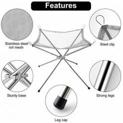 Brasero Portable Pour Extérieur MojiDecor Grille Barbecue Chauffage Pliable Foyer De Camping Avec Sac De Transport En Acier Inoxydable 8 Brasero Portable Pour Extérieur MojiDecor Grille Barbecue Chauffage Pliable Foyer De Camping Avec Sac De Transport En Acier Inoxydable -Chauffage d'extérieur Soldes 55310542 2