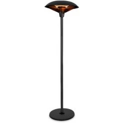 VONROC Chauffage De Terrasse 2000W - Chaleur Périphérique à 360 Degrés - Lampe à Infrarouge - Modèle Sur Pied - Eolo