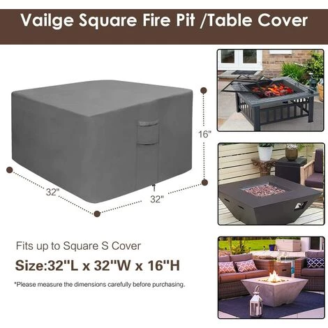 ZHUOXUAN Couverture De Foyer, Couverture De Table De Foyer à Gaz Carrée 100% étanche, Couverture De Meubles De Patio Extérieur Robuste Avec évents Et Poignées, 36 Pouces De Long X 36 Pouces De Large X 20 Pouces De Haut, Beige Et Marron R 3 ZHUOXUAN Couverture De Foyer, Couverture De Table De Foyer à Gaz Carrée 100% étanche, Couverture De Meubles De Patio Extérieur Robuste Avec évents Et Poignées, 36 Pouces De Long X 36 Pouces De Large X 20 Pouces De Haut, Beige Et Marron R