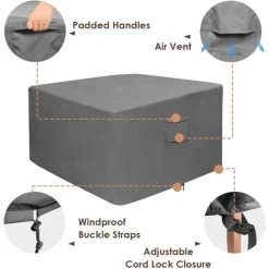 ZHUOXUAN Couverture De Foyer, Couverture De Table De Foyer à Gaz Carrée 100% étanche, Couverture De Meubles De Patio Extérieur Robuste Avec évents Et Poignées, 36 Pouces De Long X 36 Pouces De Large X 20 Pouces De Haut, Beige Et Marron 7 ZHUOXUAN Couverture De Foyer, Couverture De Table De Foyer à Gaz Carrée 100% étanche, Couverture De Meubles De Patio Extérieur Robuste Avec évents Et Poignées, 36 Pouces De Long X 36 Pouces De Large X 20 Pouces De Haut, Beige Et Marron -Chauffage d'extérieur Soldes 55416905 3