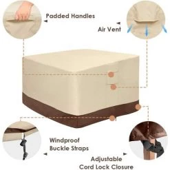 ZHUOXUAN Couverture De Foyer, Couverture De Table De Foyer à Gaz Carrée 100% étanche, Couverture De Meubles De Patio Extérieur Robuste Avec évents Et Poignées, 36 Pouces De Long X 36 Pouces De Large X 20 Pouces De Haut, Beige Et Marron H 7 ZHUOXUAN Couverture De Foyer, Couverture De Table De Foyer à Gaz Carrée 100% étanche, Couverture De Meubles De Patio Extérieur Robuste Avec évents Et Poignées, 36 Pouces De Long X 36 Pouces De Large X 20 Pouces De Haut, Beige Et Marron H -Chauffage d'extérieur Soldes 55417086 3