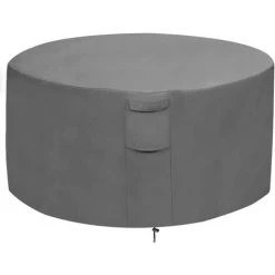 ZHUOXUAN Couverture De Foyer, Couverture De Table De Foyer à Gaz Carrée 100% étanche, Couverture De Meubles De Patio Extérieur Robuste Avec évents Et Poignées, 36 Pouces De Long X 36 Pouces De Large X 20 Pouces De Haut, Beige Et Marron O