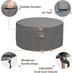 ZHUOXUAN Couverture De Foyer, Couverture De Table De Foyer à Gaz Carrée 100% étanche, Couverture De Meubles De Patio Extérieur Robuste Avec évents Et Poignées, 36 Pouces De Long X 36 Pouces De Large X 20 Pouces De Haut, Beige Et Marron O 7 ZHUOXUAN Couverture De Foyer, Couverture De Table De Foyer à Gaz Carrée 100% étanche, Couverture De Meubles De Patio Extérieur Robuste Avec évents Et Poignées, 36 Pouces De Long X 36 Pouces De Large X 20 Pouces De Haut, Beige Et Marron O -Chauffage d'extérieur Soldes 55417174 3